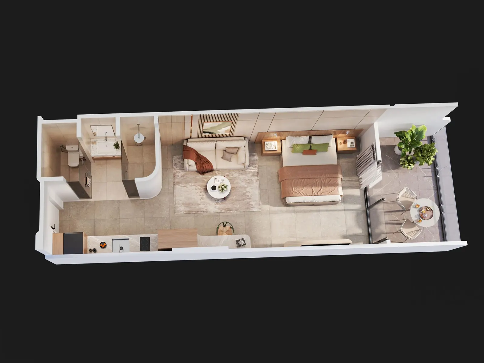 Layout căn hộ Studio