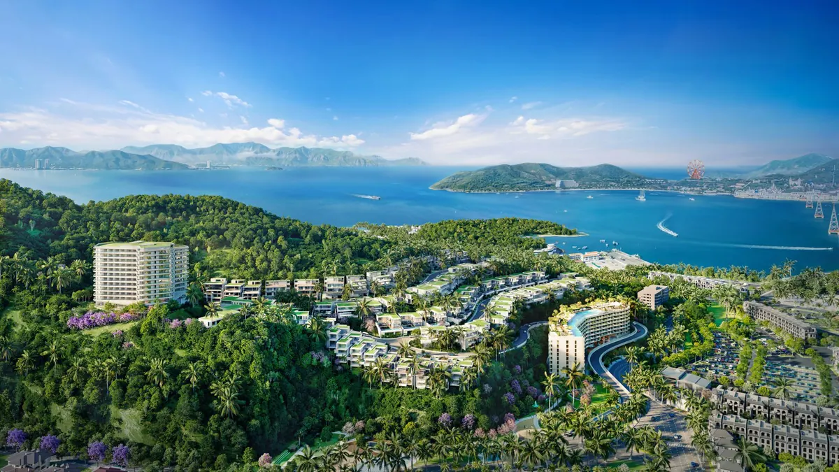 Phối cảnh toàn khu Oceanfront nhìn từ trên cao