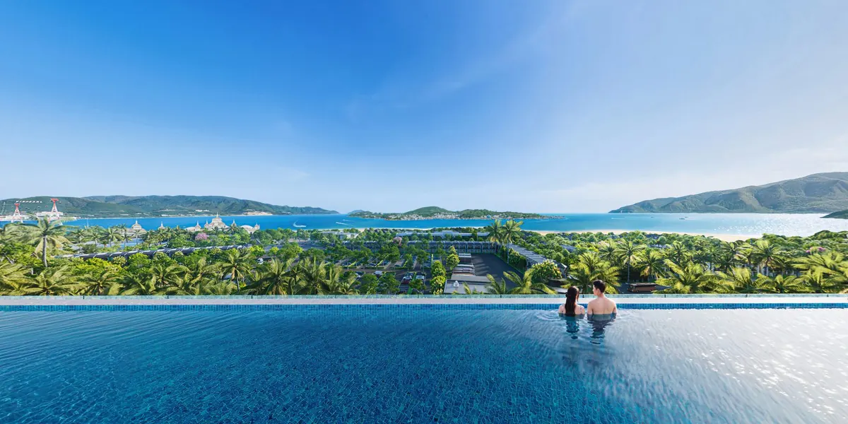 Phối cảnh hồ bơi trên cao